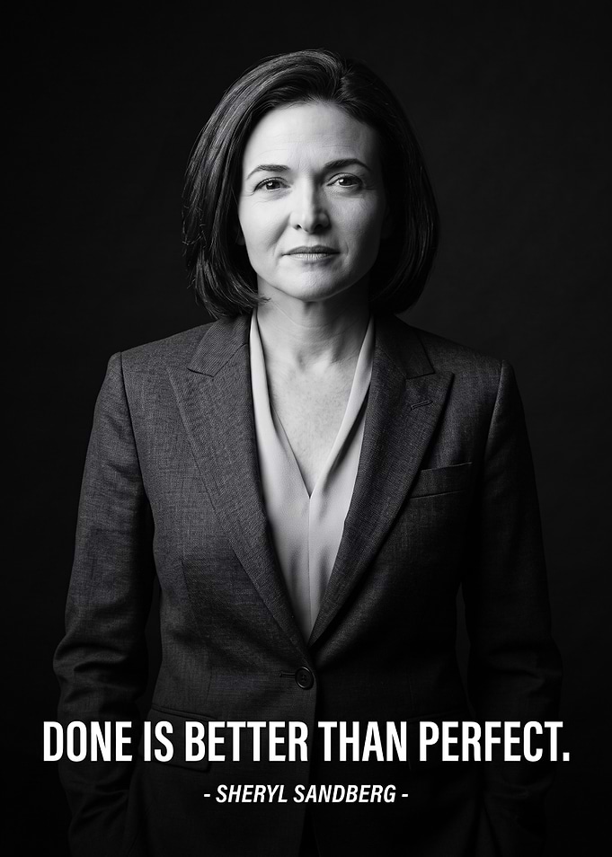 Sheryl Sandberg Inspirational Quote Poster