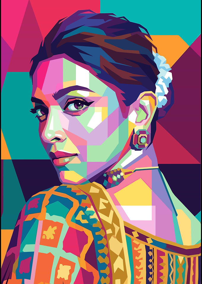 Deepika Padukone WPAP Pop Art Portrait