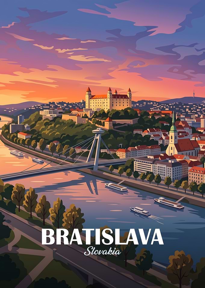 Bratislava Slovakia Travel Poster
