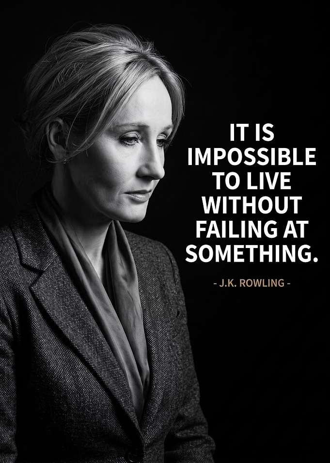 J.K. Rowling Inspirational Quote Poster