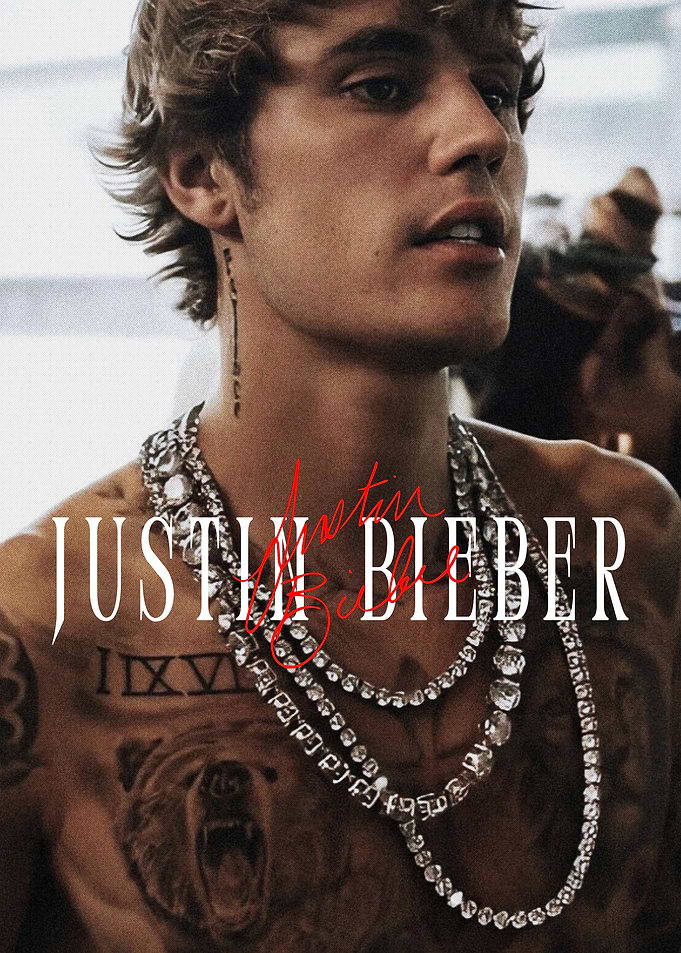 Justin Bieber Portrait with Chains
