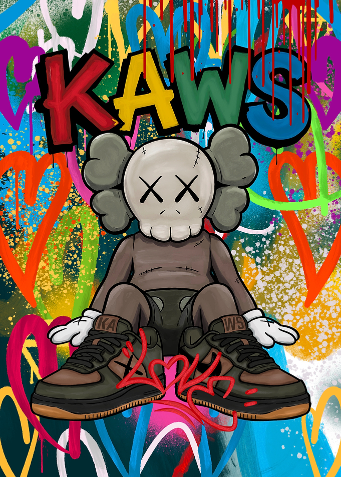 KAWS Graffiti Art Character Illustration