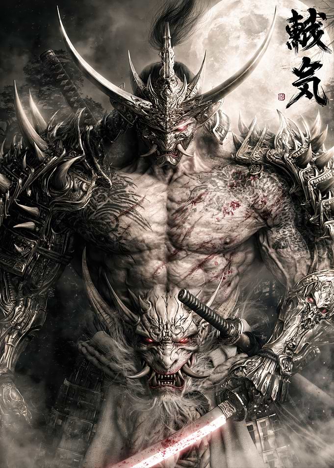 Fierce Oni Samurai Warrior