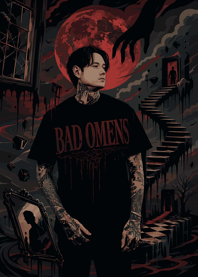 Bad Omens Gothic Surrealist Portrait