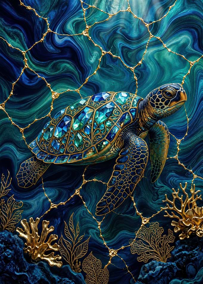 A Sea Turtle Underwater World