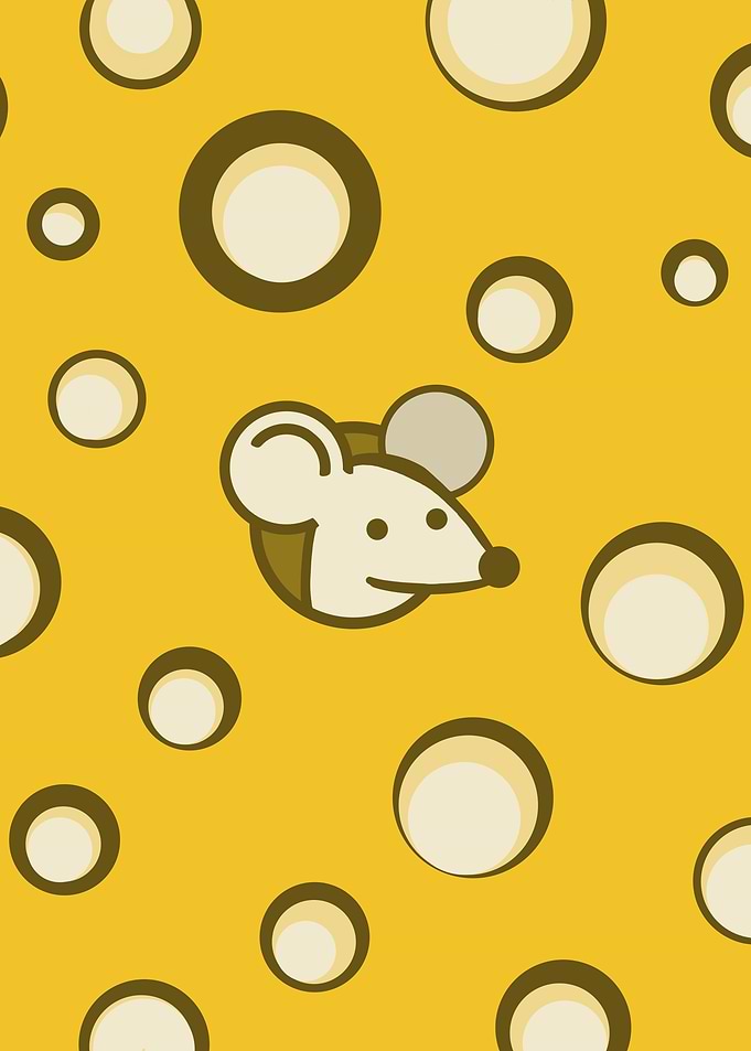 Minimalist Mouse and Swiss Cheese Pattern