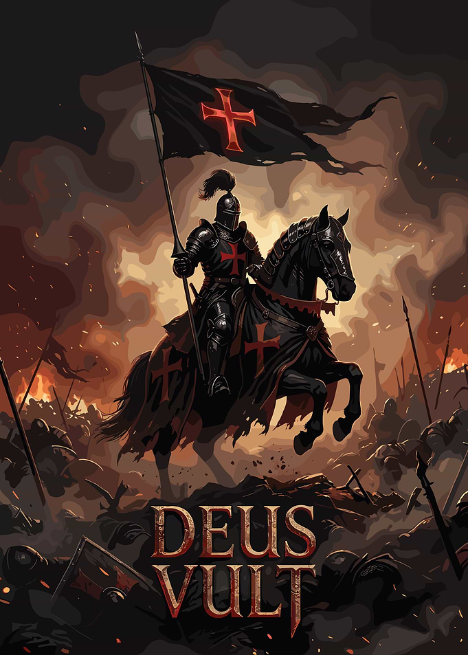 Deus Vult Crusader Knight Illustration