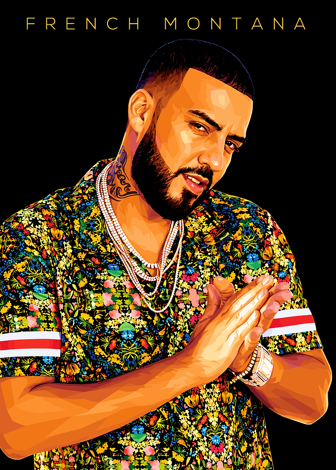French Montana Digital Portrait