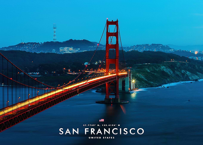 Golden Gate Bridge San Francisco Night