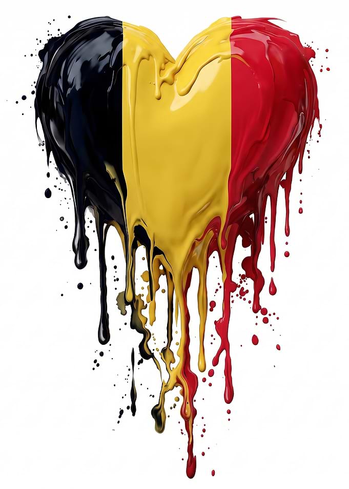 Melting Belgium Flag Heart