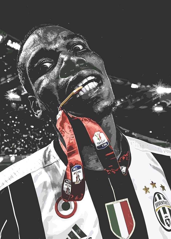 Paul Pogba Celebrating with Medal