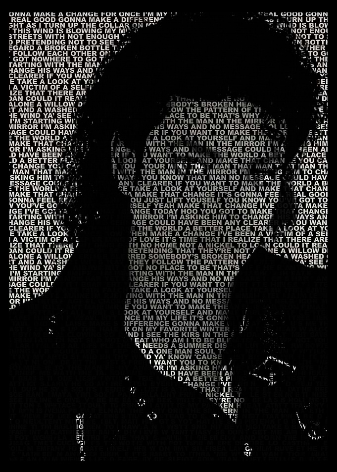 Michael Jackson Man in the Mirror Typography