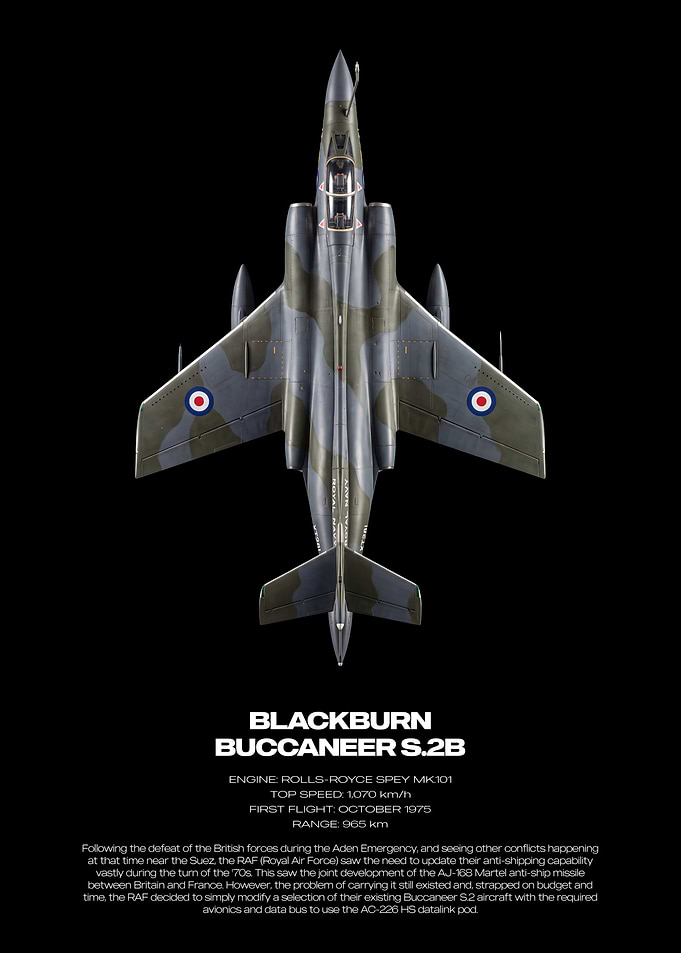 Blackburn Buccaneer S.2B Technical Poster