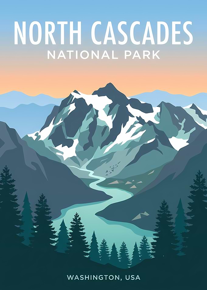 North Cascades National Park Poster