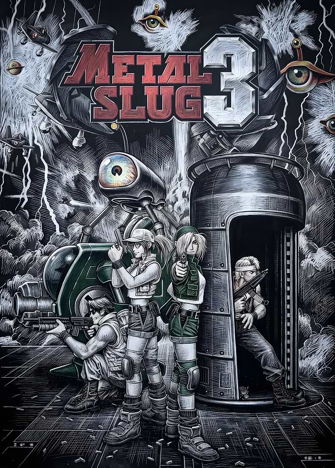 Metal Slug 3 Action Poster