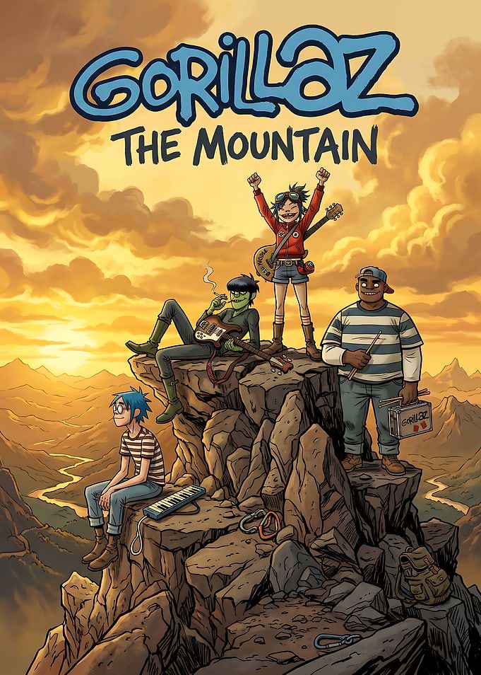 Gorillaz The Mountain Band Poster