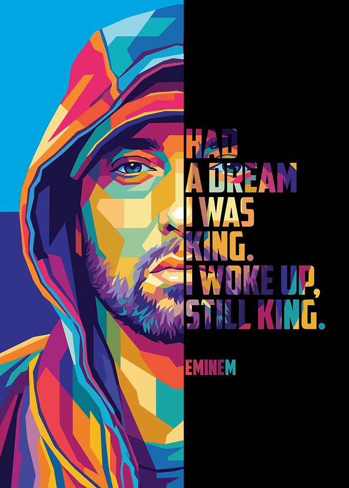 Eminem Pop Art Quote Poster