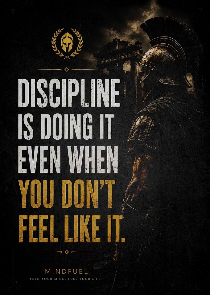Spartan Discipline Motivational Poster