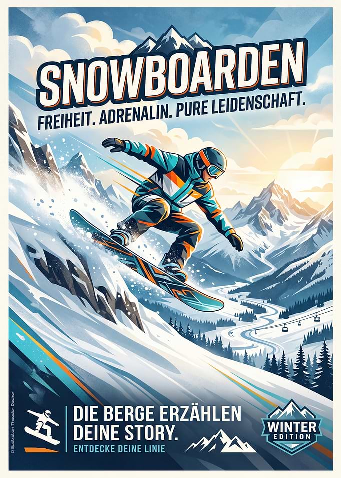 Snowboarding Winter Edition Poster
