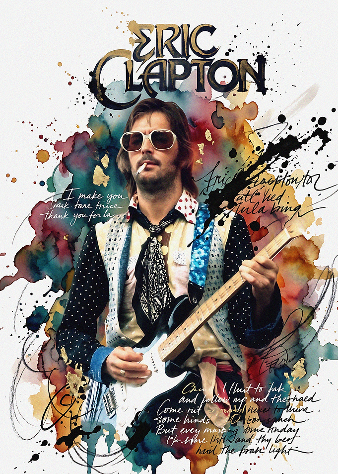 Eric Clapton Portrait Poster