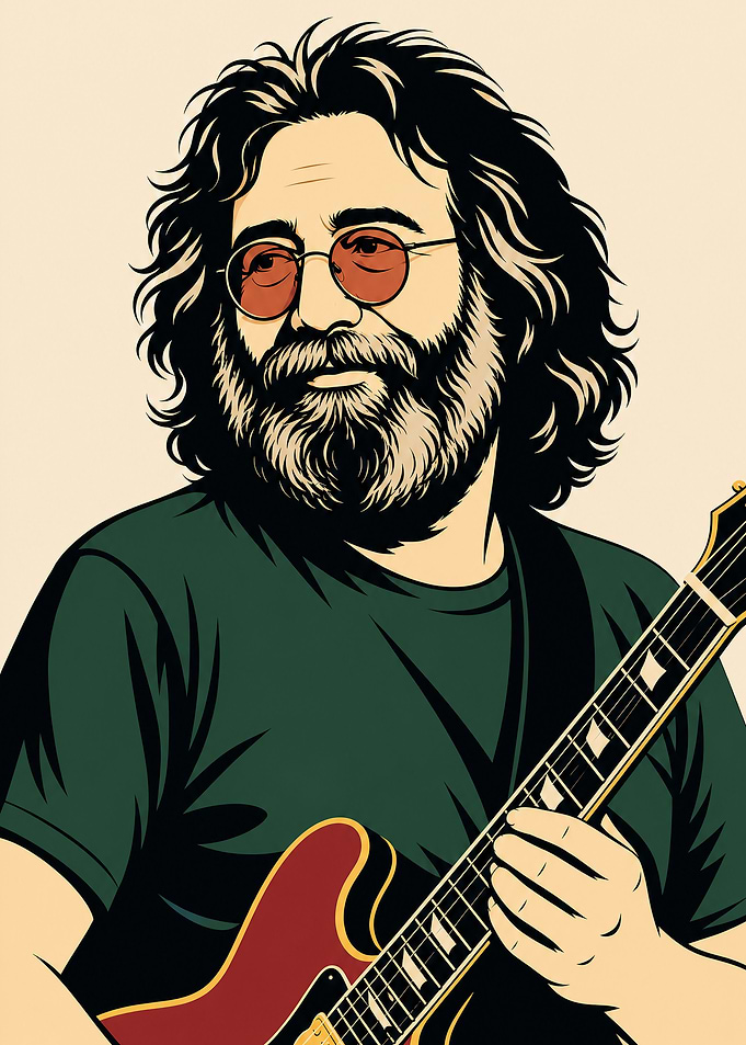 Jerry Garcia Portrait Illustration