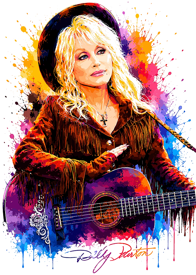 Dolly Parton Watercolor Portrait