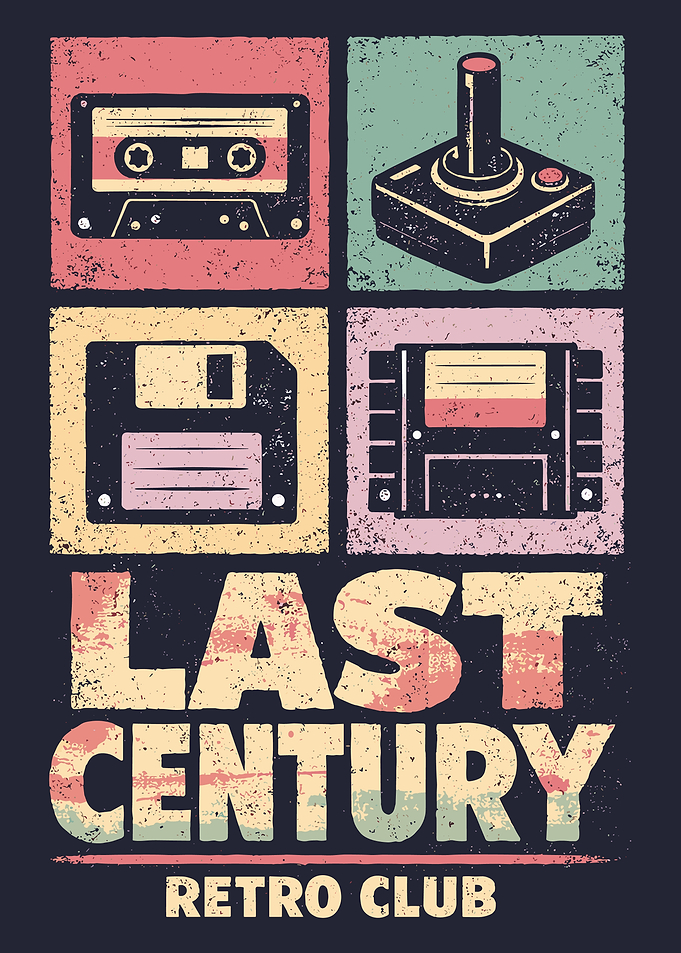 Last Century Retro Club Nostalgia Design