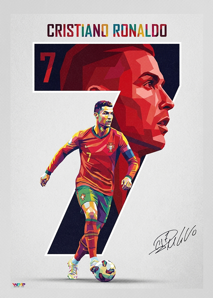 Cristiano Ronaldo Low Poly Poster