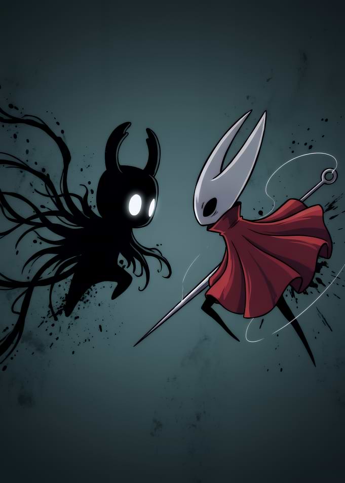 Hollow Knight and Hornet Duel