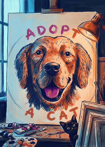 Adopt a Cat Painting