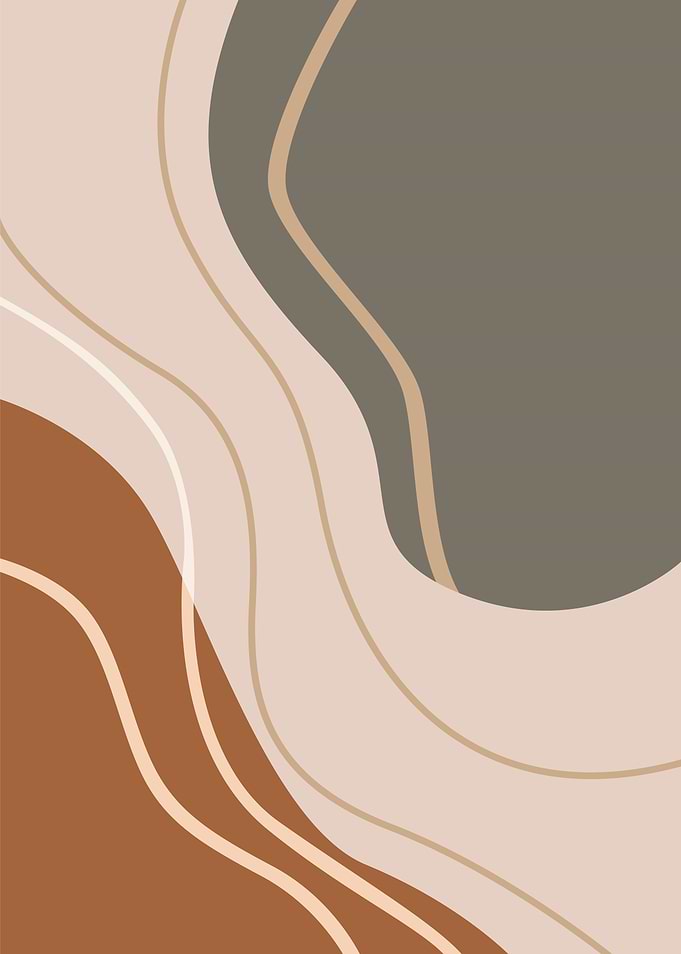 Abstract Earthy Toned Wavy Shapes