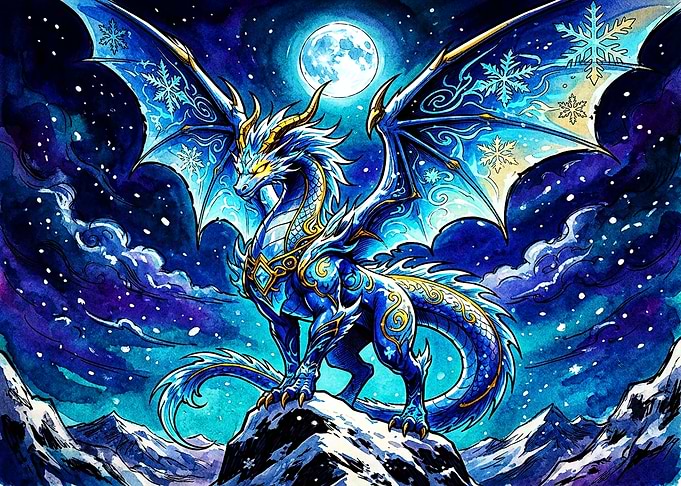 Majestic Winter Frost Dragon