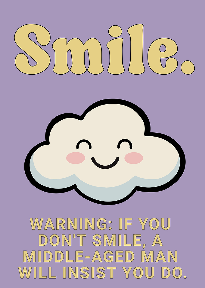 Funny Smile Cloud Poster