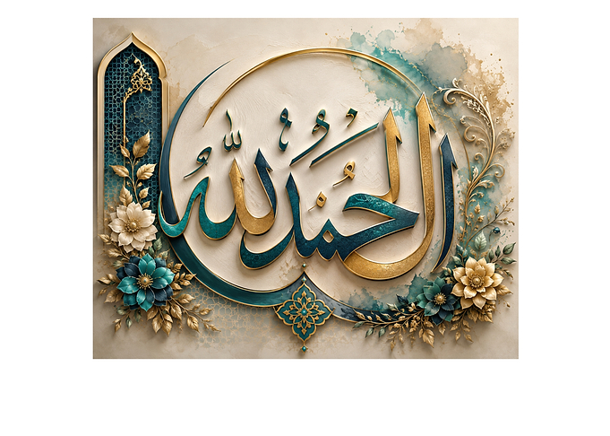 Alhamdulillah I Calligraphy Wall Art