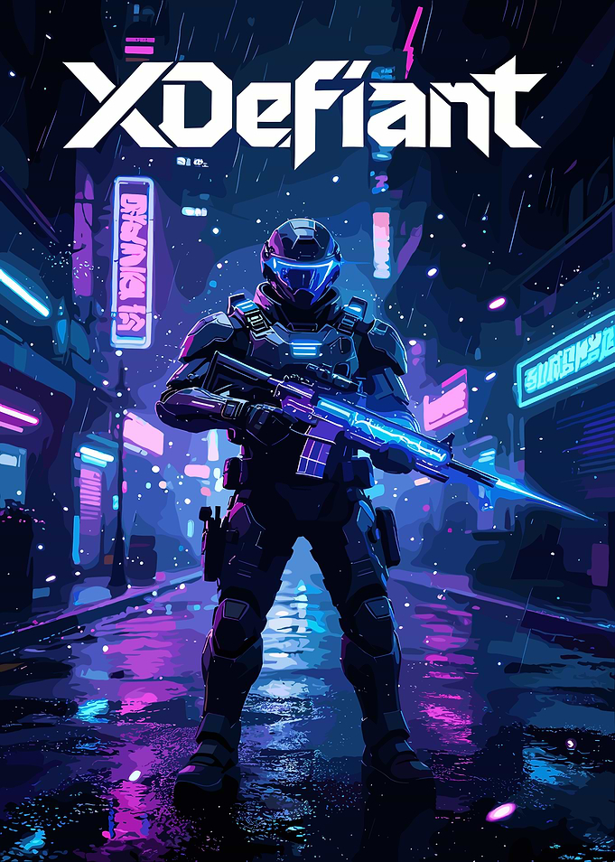 XDefiant Cyberpunk Soldier Poster