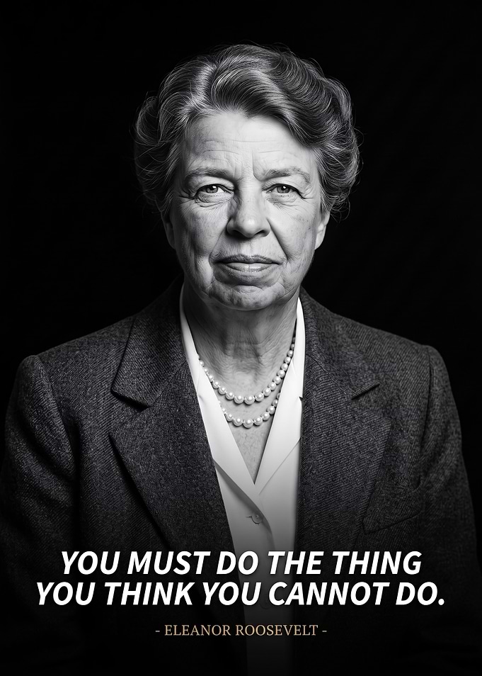 Eleanor Roosevelt Inspirational Quote Poster