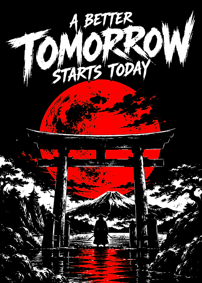 Samurai Under Red Moon Poster