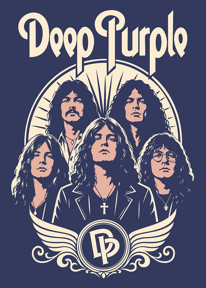Deep Purple Band Vintage Poster