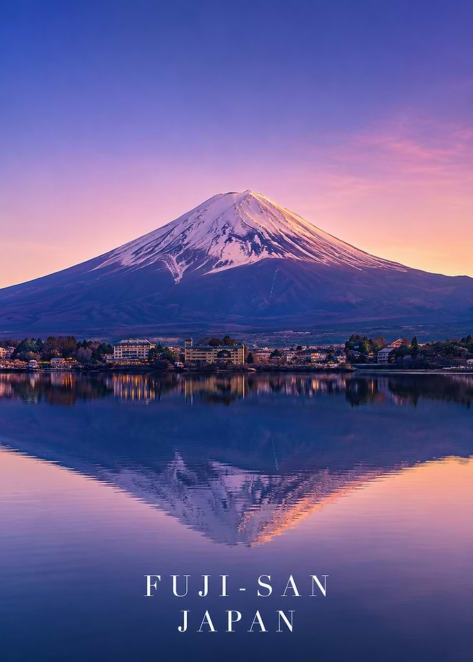 Mount Fuji Sunset Reflection