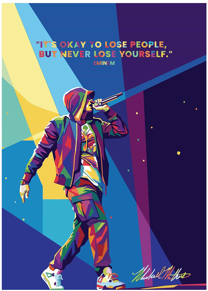 Eminem Pop Art Inspirational Poster