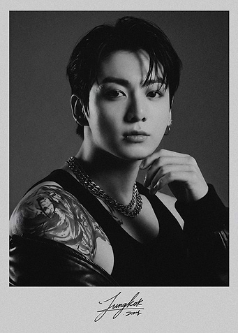 Jungkook Black and White Portrait