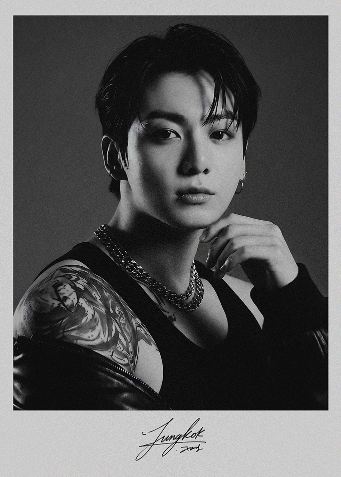 Jungkook Black and White Portrait