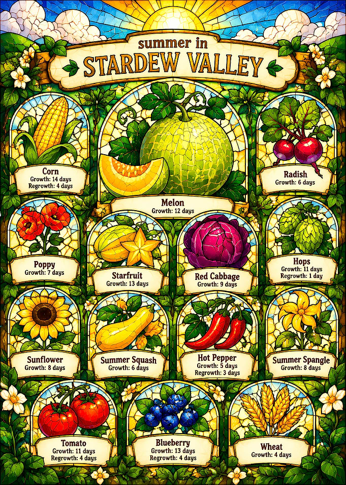 Stardew Valley Summer Crops Guide