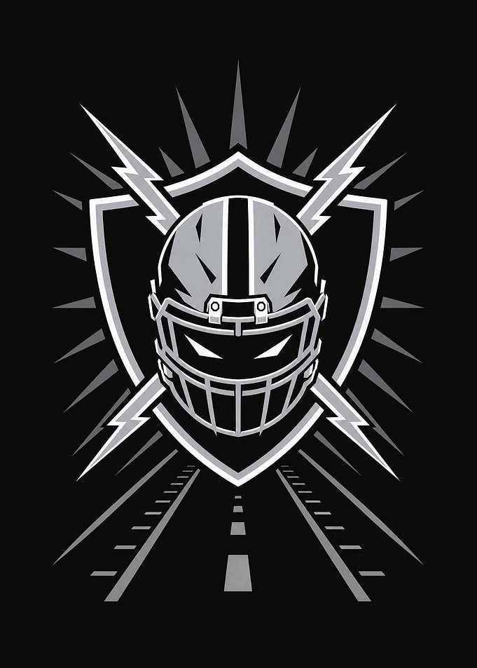 Football Helmet Shield Logo Design