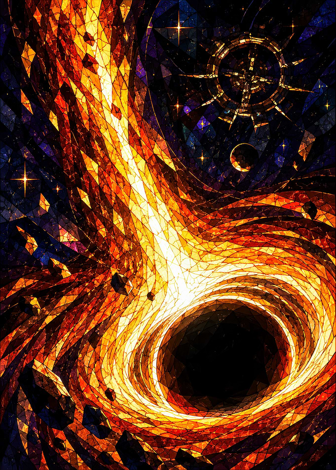 Stained Glass Black Hole Art