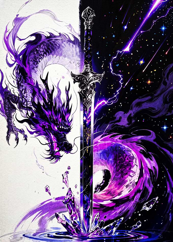 Purple Dragon and Cosmic Sword