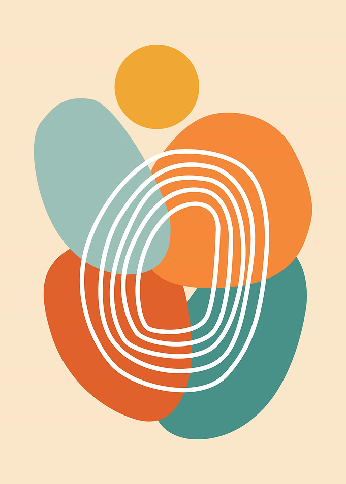 Mid-Century Modern Abstract Shapes