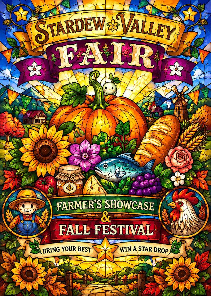 Stardew Valley Fair Stained Glass Art