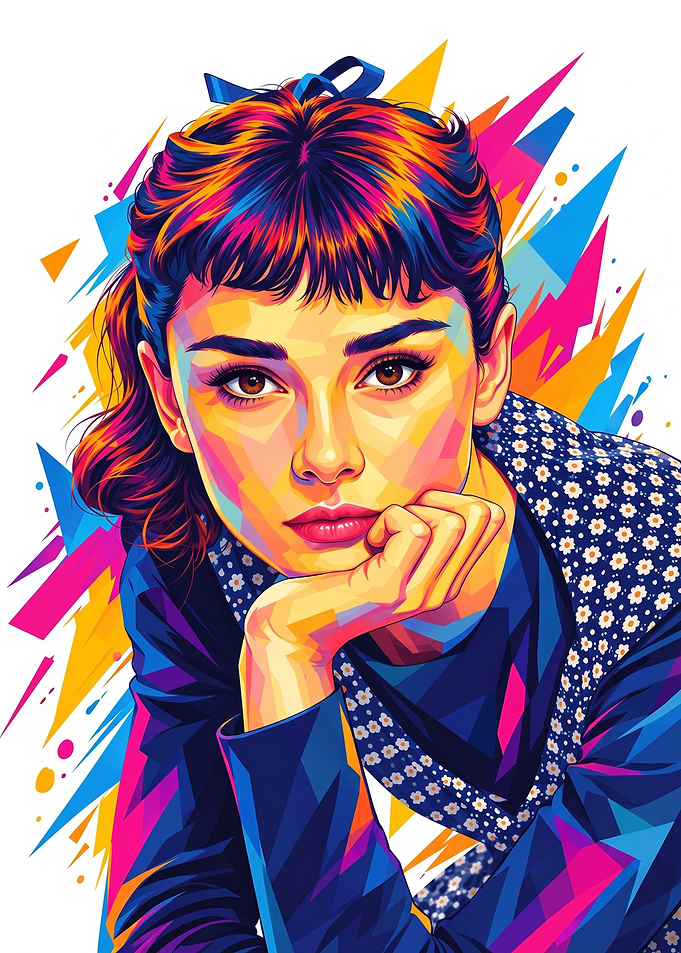 Audrey Hepburn Pop Art Portrait