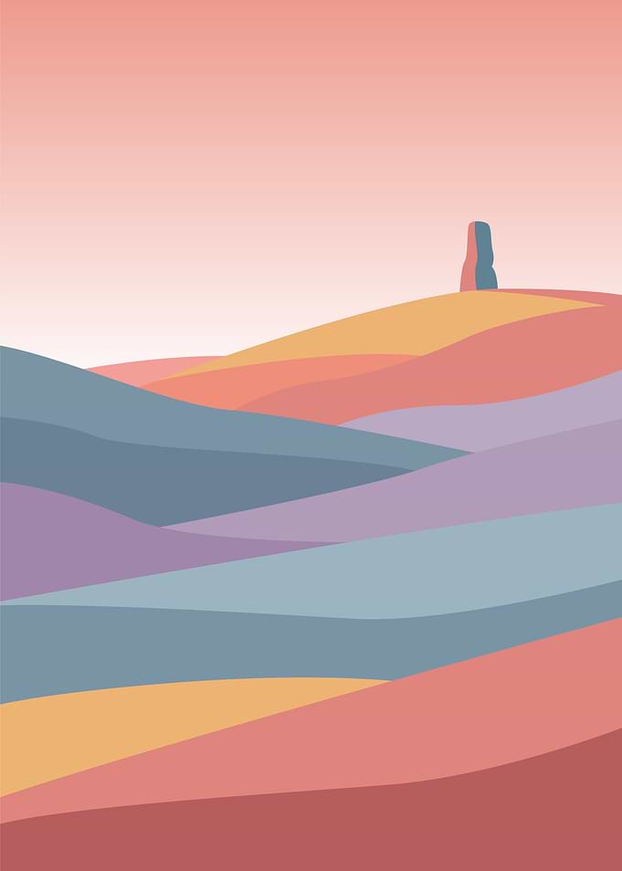Minimalist Abstract Desert Landscape